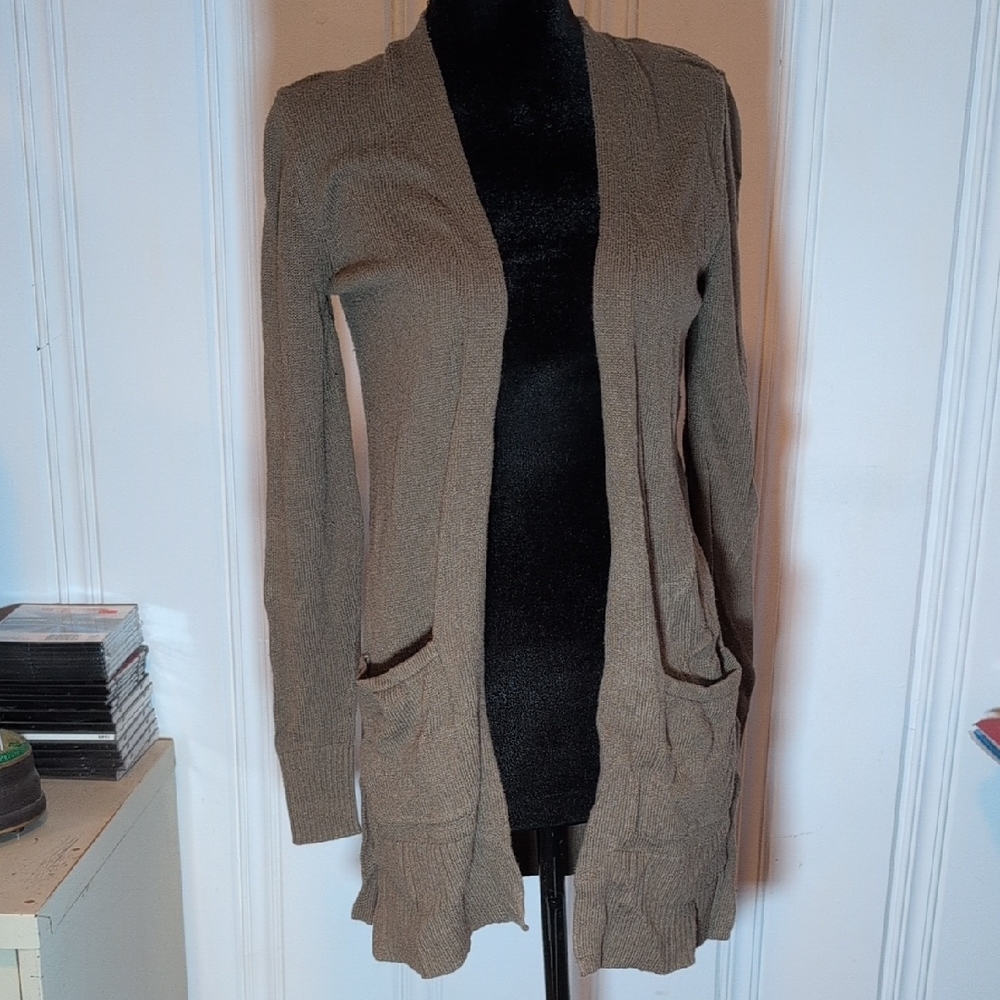 Old Navy Kaki Open-Front Cardigan